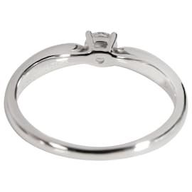 Tiffany & Co-TIFFANY & CO. Harmony Diamond Engagement Ring in Platinum I VS1 0.18 ctw-Silvery,Metallic