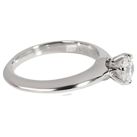 Tiffany & Co-TIFFANY & CO. Anello di fidanzamento con diamante dentro 950 Platino H VS1 0.53 ctw-Argento,Metallico