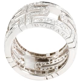 Bulgari-BVLGARI Parentesi Pave Diamond Band em 18K ouro branco 1 1/2 ctw-Prata,Metálico