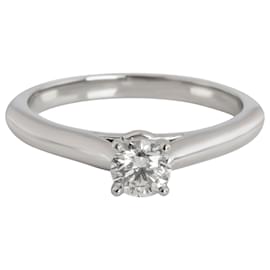 Cartier-cartier 1895 Anello di fidanzamento con diamante in platino H VVS1 0.3 ct-Argento,Metallico
