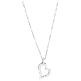 Piaget-Collar con corazón de diamantes Piaget en 18K oro blanco 0.24 por cierto-Plata,Metálico
