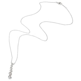 Tiffany & Co-TIFFANY & CO. Jazz Diamond Necklace in  Platinum 0.50 ctw-Silvery,Metallic