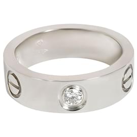 Cartier-Cartier Love Diamond Ring in 950 platinum 09 ctw-Silvery,Metallic