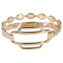Hermès-Hermès Double Tour Collier De Chien Diamond Bracelet in 18k Yellow Gold 0.79 Ctw-Silvery,Metallic