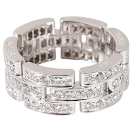 Cartier-Cartier Maillon Panthere Diamond Ring in 18kt white gold 1.37 ctw-Silvery,Metallic