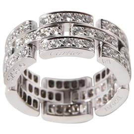 Cartier-Cartier Maillon Panthere Diamond Ring in 18kt white gold 1.37 ctw-Silvery,Metallic