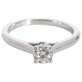 Cartier-cartier 1895 Diamant-Verlobungsring aus Platin D VVS1 0.29 ctw-Silber,Metallisch