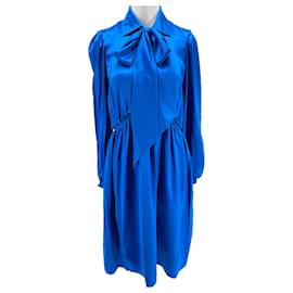 Balenciaga-BALENCIAGA Kleider T.fr 34 Silk-Blau