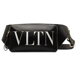 Valentino-Valentino Black VLTN Belt Bag-Black