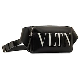 Valentino-Valentino Black VLTN Belt Bag-Black