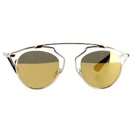Dior-Sonnenbrille Dior So Real aus Goldmetall-Golden