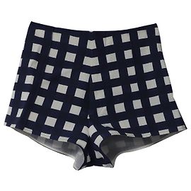 Mini Shorts Jacquemus Check Print em Viscose Multicolor Outro Impressão em python