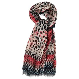 Temperley London-Temperley London Butterfly Spotted Scarf in Multicolor Silk-Other