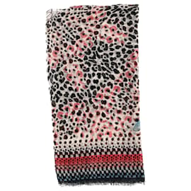 Temperley London-Temperley London Butterfly Spotted Scarf in Multicolor Silk-Other