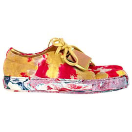 Acne-Acne Studios Adriana Printed Sneakers in Multicolor Pony Hair -Other,Python print