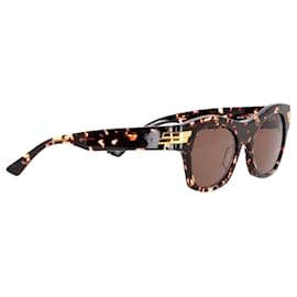 Bottega Veneta-Bottega Veneta Oversized Tortoiseshell Square-Frame Sunglasses in Animal Print Acetate-Other