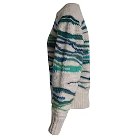Isabel Marant Etoile-Isabel Marant Etoile Jersey grueso con estampado abstracto Serena en lana multicolor-Multicolor