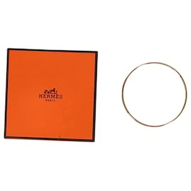 Hermès-Hermes Cravate Mors Bangle in Gold Plated Metal-Golden