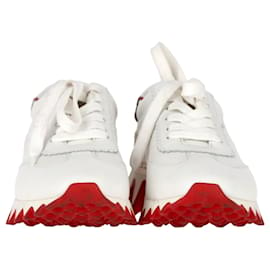 Christian Louboutin-Christian Louboutin Loubishark Sneakers in White Leather-White