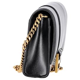 Balenciaga-Balenciaga Hourglass Wallet an der Kette aus schwarzem Leder -Schwarz