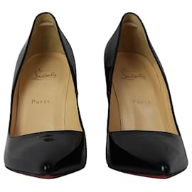 Christian Louboutin-Christian Louboutin Pigalle Follies 100 Heels in Black Patent Leather-Black