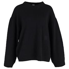 Totême-Maglione Totême in maglia di lana nera-Nero