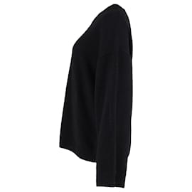 Totême-Totême Knit Sweater in Black Wool-Black