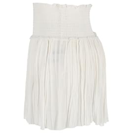 Isabel Marant Etoile-Isabel Marant Etoile Arielle Pleated Georgette Mini Skirt In White Viscose-White