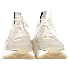 Stella Mc Cartney-Stella McCartney Eclypse Clear Chunky Sneakers in White PVC-White