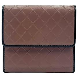 Chanel-Portefeuille en cuir CHANEL rose poudré étui porte-monnaie petit-Autre
