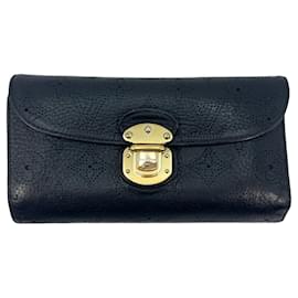 Louis Vuitton-Louis Vuitton leather wallet Iris case purse wallet black monogram-Black