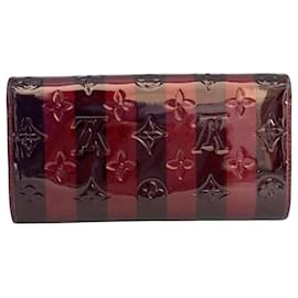 Louis Vuitton-Louis Vuitton Vernis patent leather wallet case dark red-Dark red