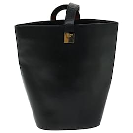 Céline-CELINE Shoulder Bag Leather Black Auth 67807-Black