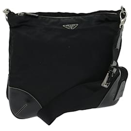 Prada-PRADA Shoulder Bag Nylon Black Auth ep3634-Black