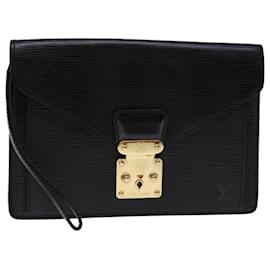 Louis Vuitton-LOUIS VUITTON Epi Serie Dragonne Hand Bag Black M52612 LV Auth 67861-Black