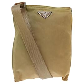 Prada-PRADA Shoulder Bag Nylon Beige Auth fm3208-Beige