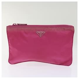 Prada-Prada pouch nylon 2Set Pink Gray Auth bs12177-Pink,Grey