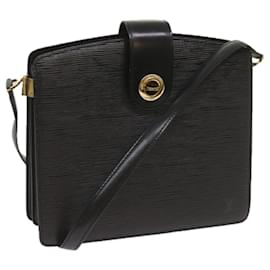 Louis Vuitton-LOUIS VUITTON Epi Capuchin Shoulder Bag Black M52342 LV Auth 68454-Black