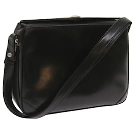 Gucci-GUCCI Shoulder Bag Leather Black 406 001 2007 Auth ep3601-Black