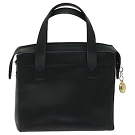 Christian Dior-Christian Dior Hand Bag Leather Black Auth ep3621-Black