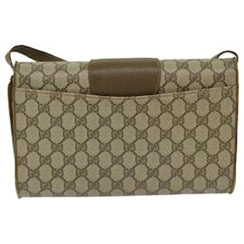 Gucci-GUCCI GG Supreme Shoulder Bag PVC Beige 904 02 050 Auth hk1157-Beige