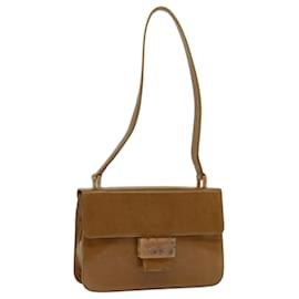 Prada-PRADA Shoulder Bag Leather Beige Auth bs12508-Beige