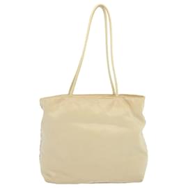 Prada-PRADA Tote Bag Nylon Cream Auth 67975-Cream