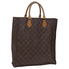 Louis Vuitton-LOUIS VUITTON Monogram Sac Plat Hand Bag M51140 LV Auth yk10795-Monogram