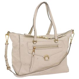 LOUIS VUITTON Monogramm Empreinte Lumineuse PM Einkaufstasche Neige M93411 Auth 66902 Weiß