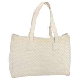 Céline-CELINE Macadam Canvas Tote Bag PVC White Auth 68393-White