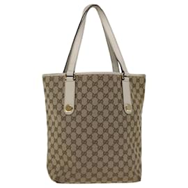 Gucci-GUCCI GG Lona Tote Bag Bege 153009 auth 68471-Bege