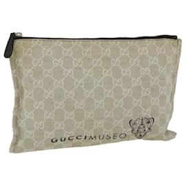 Gucci-GUCCI Bolso de Lona GG Beige 283400 autenticación 68338-Beige