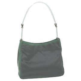PRADA Bandolera Nylon Kaki Auth 68087 Caqui
