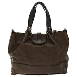 Chloé-Chloe Kerala Hand Bag Leather Brown 03 08 51 5811 Auth yb521-Brown